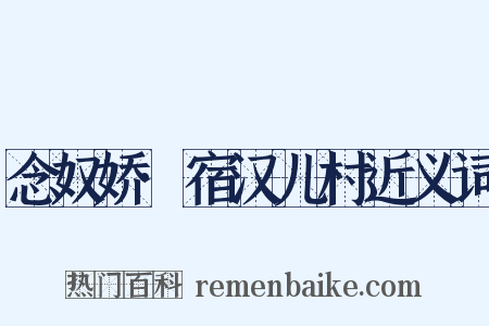 念奴娇·宿汉儿村近义词是什么意思的图片